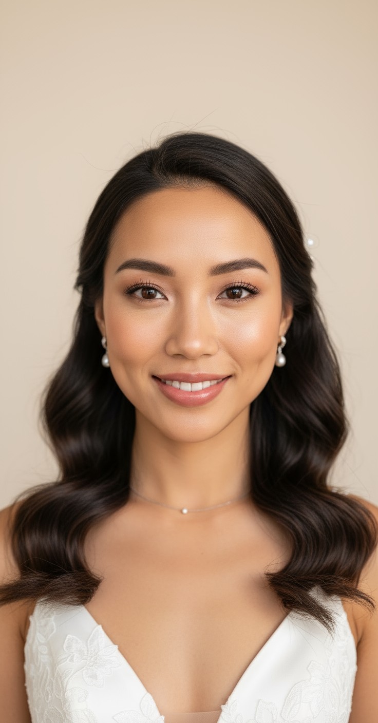 After Loose Curls Wedding Hair